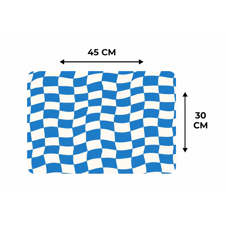 Golvend - Patroon - Blauw Placemat vinyl groot 368 -specs