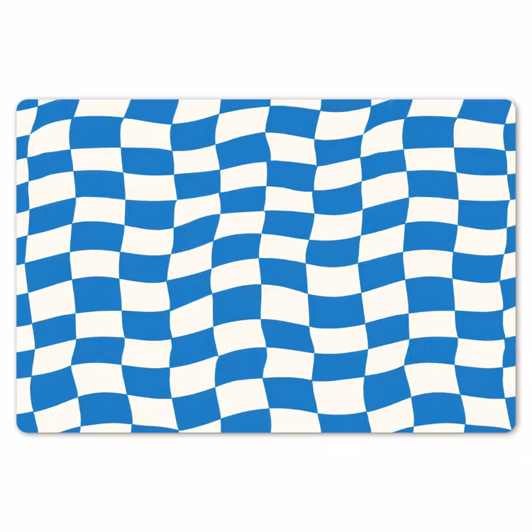 Golvend - Patroon - Blauw Placemat vinyl groot 368 -zzsfeer1_Kitchenyeah-website
