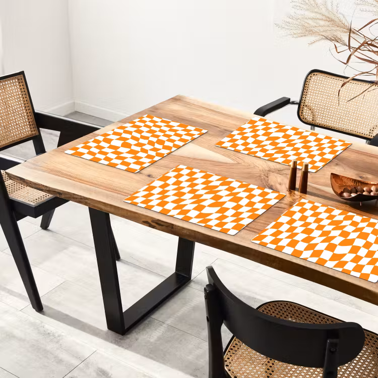 Golvend - Patroon - Oranje Placemat vinyl groot 368 -zzsfeer4_Kitchenyeah-website