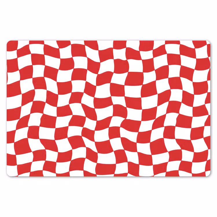Golvend - Patroon - Rood Placemat vinyl groot 368 -zzsfeer1_Kitchenyeah-website