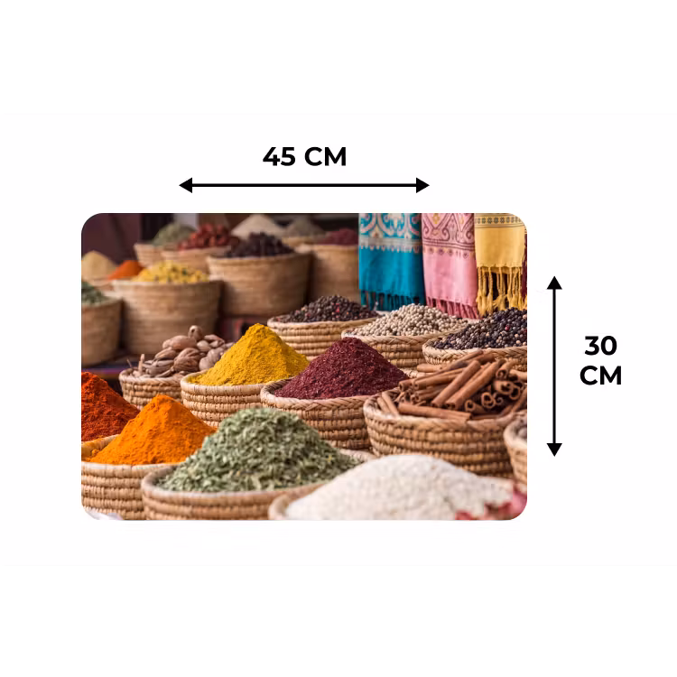 Tischset - 6 Stück - Gewürze – Körbe – Orientalisch - Kruiden - Manden - Oosters Placemat vinyl groot