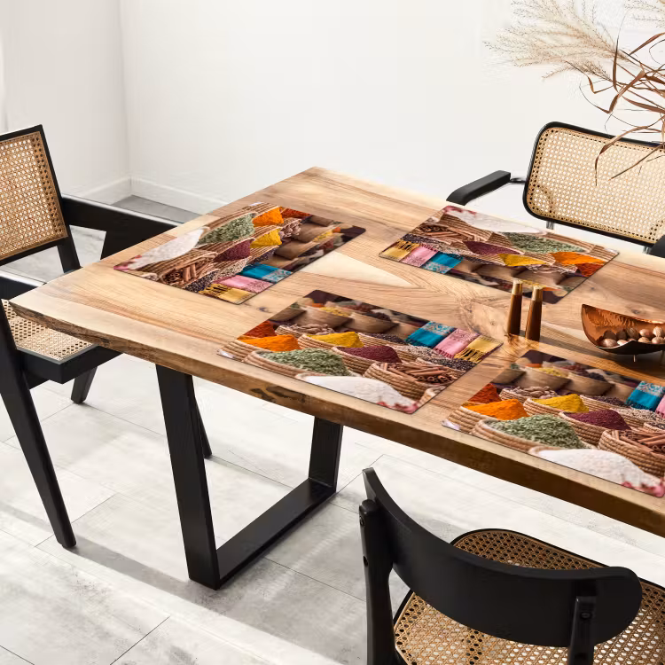 Tischset - 6 Stück - Gewürze – Körbe – Orientalisch - Kruiden - Manden - Oosters Placemat vinyl groot