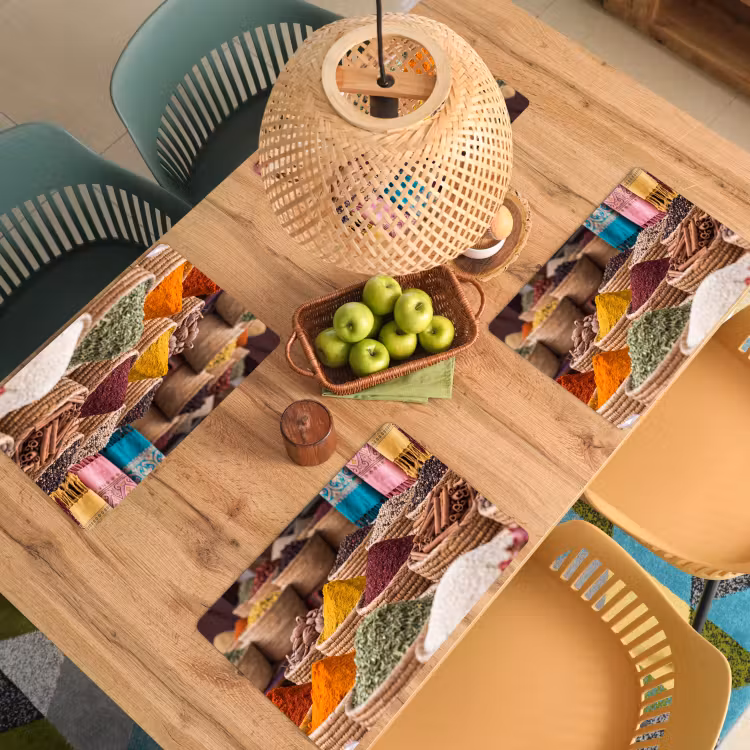 Tischset - 6 Stück - Gewürze – Körbe – Orientalisch - Kruiden - Manden - Oosters Placemat vinyl groot