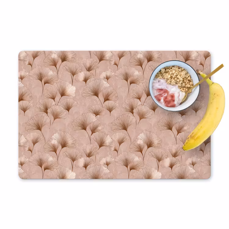 Ginkgo - Patroon - Roze Placemat vinyl groot 368 -zzzproduct_Kitchenyeah-website