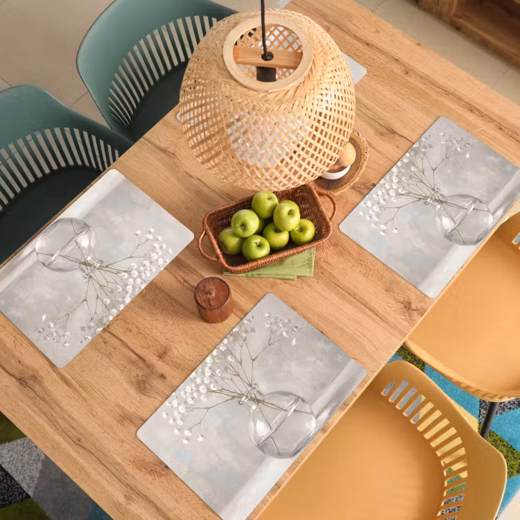 Gipskruid - Vaas - Wit Placemat vinyl groot -zzsfeer5_Kitchenyeah-website
