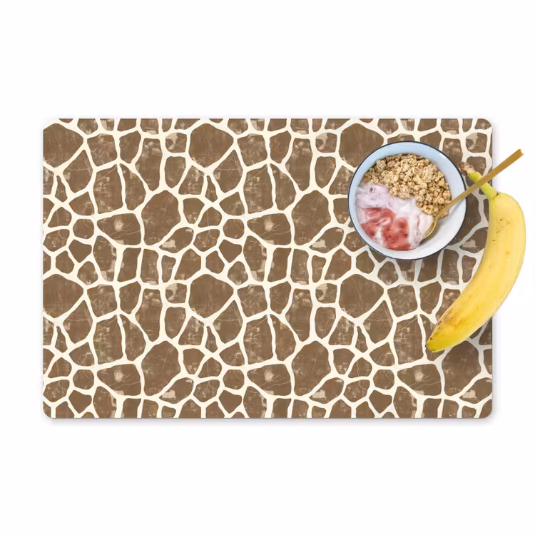 Giraf - Klassiek - Bruin Placemat vinyl groot 368 -zzzproduct_Kitchenyeah-website