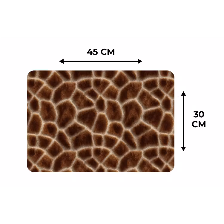 Giraf - Vacht - Bruin Placemat vinyl groot 368 -specs