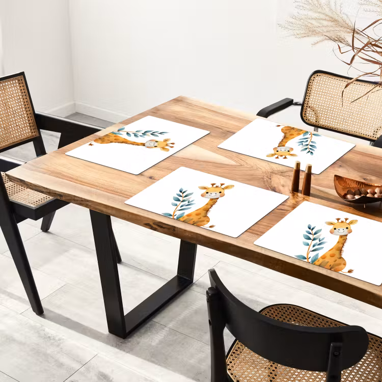 Giraf - Dier - Wilde dieren Placemat vinyl groot -zzsfeer4_Kitchenyeah-website