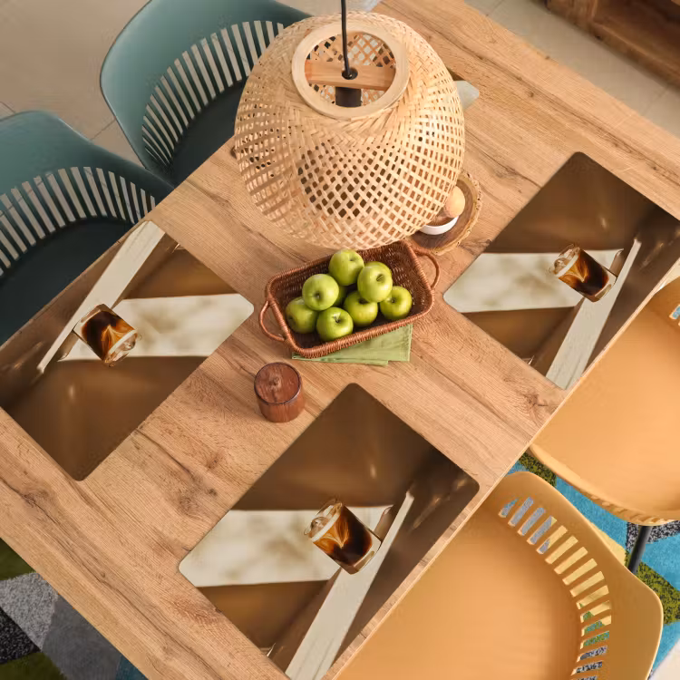 Glas - Ijskoffie - Schaduw - Bruin Placemat vinyl groot -zzsfeer5_Kitchenyeah-website