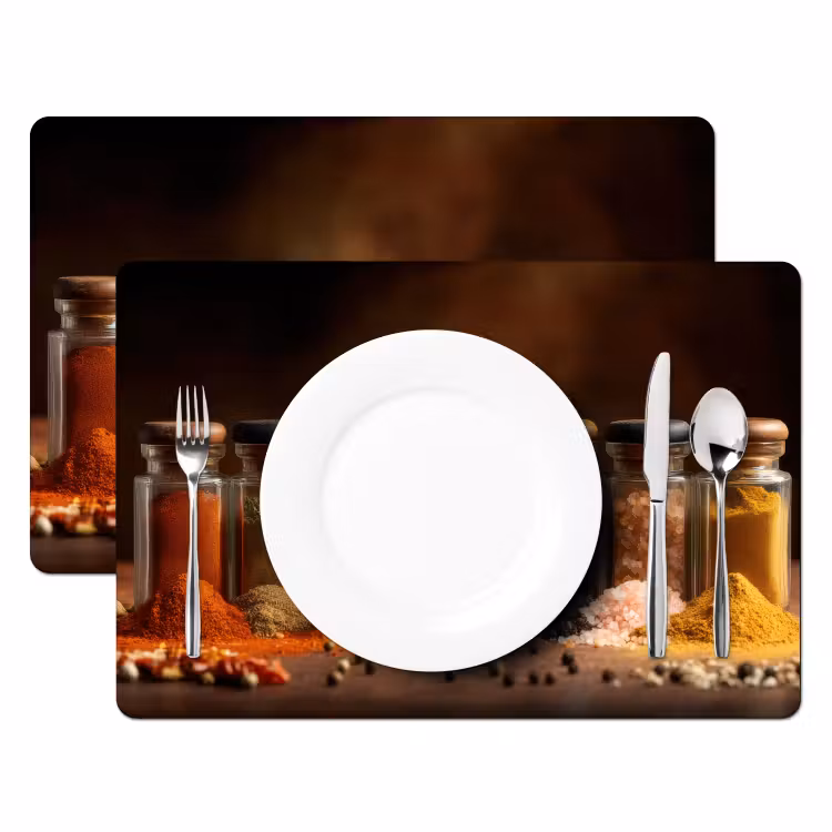 Potjes - Kruiden - Specerijen - Korrels Placemat vinyl groot -zzsfeer2_Kitchenyeah-website
