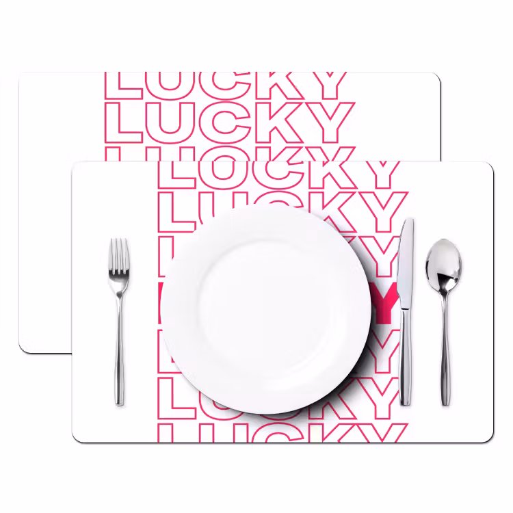 Lucky - Roze - Patroon Placemat vinyl groot -zzsfeer2_Kitchenyeah-website