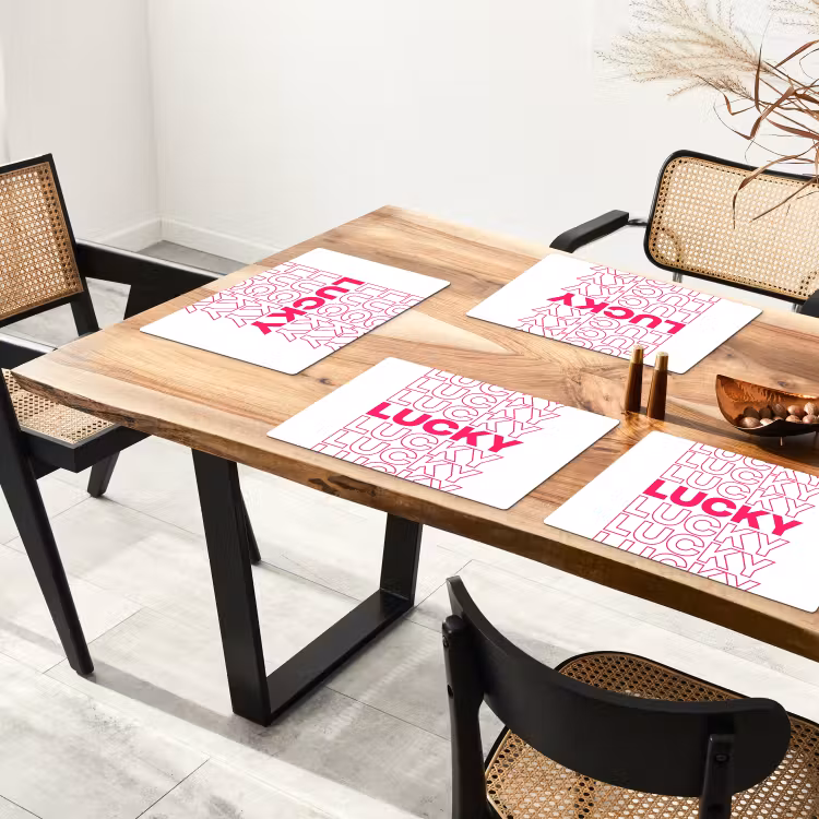 Lucky - Roze - Patroon Placemat vinyl groot -zzsfeer4_Kitchenyeah-website