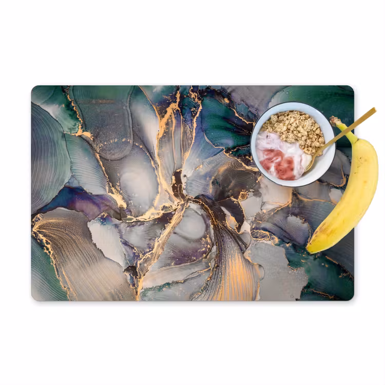 Goud - Blauw - Marmer Placemat vinyl groot -zzzproduct_Kitchenyeah-website