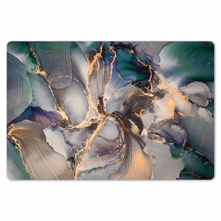 Goud - Blauw - Marmer Placemat vinyl groot -zzsfeer1_Kitchenyeah-website