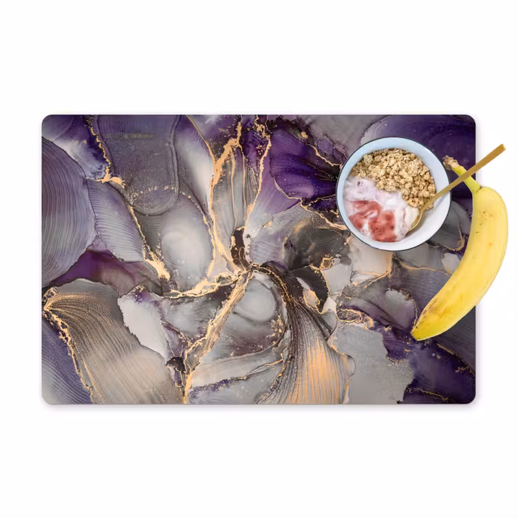 Goud - Paars - Marmer Placemat vinyl groot -zzzproduct_Kitchenyeah-website