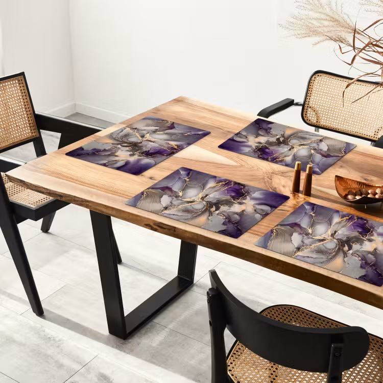 Goud - Paars - Marmer Placemat vinyl groot -zzsfeer4_Kitchenyeah-website