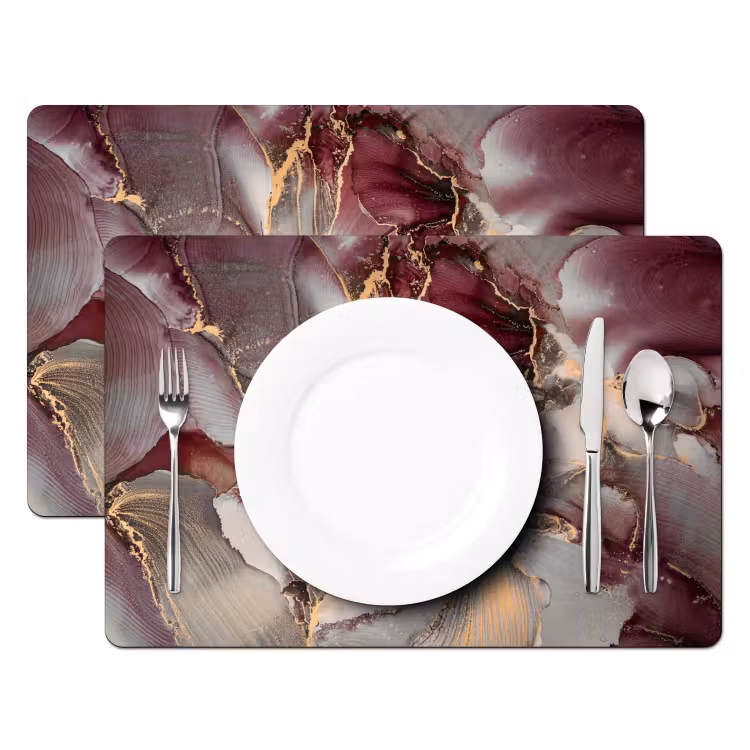 Goud - Marmer - Paars Placemat vinyl groot -zzsfeer2_Kitchenyeah-website