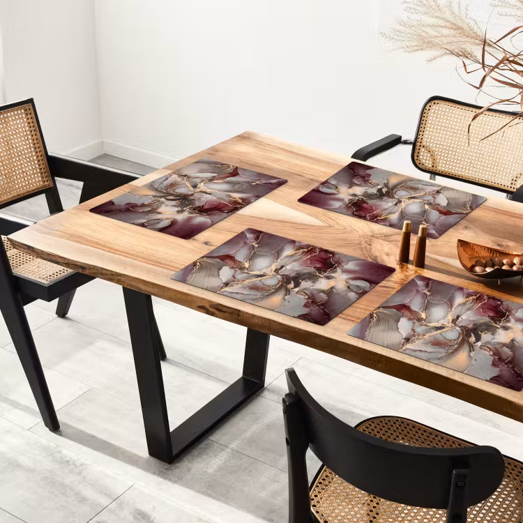 Goud - Marmer - Paars Placemat vinyl groot -zzsfeer4_Kitchenyeah-website