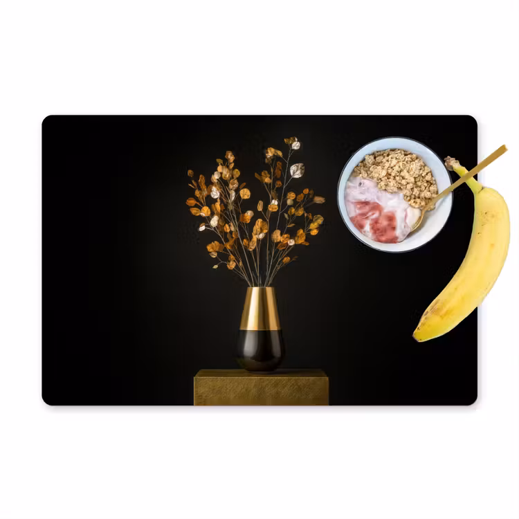 Goudbruine - Bladeren - Vaas - Herfstachtig Placemat vinyl groot -zzzproduct_Kitchenyeah-website