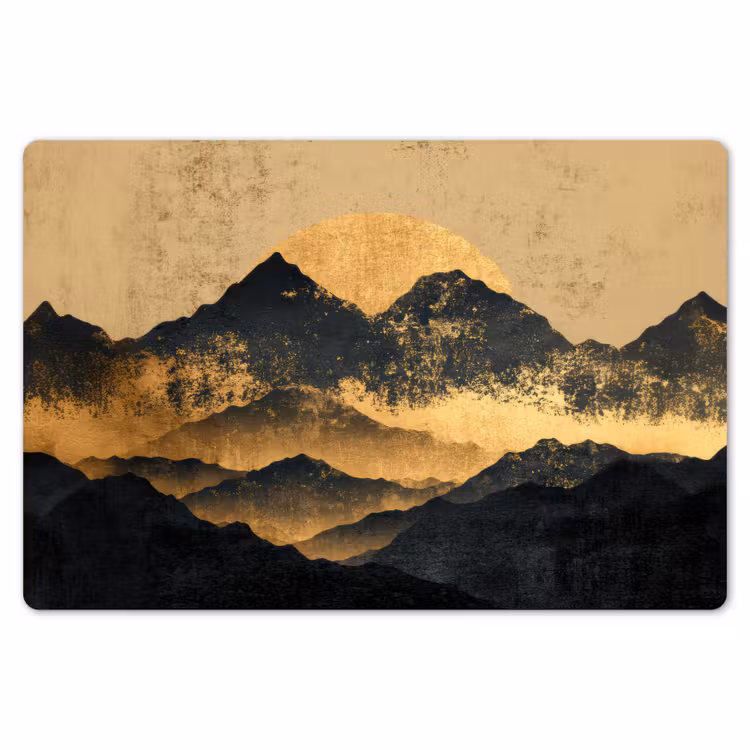 Gouden Bergen bij Maanlicht Placemat vinyl groot -zzsfeer1_Kitchenyeah-website