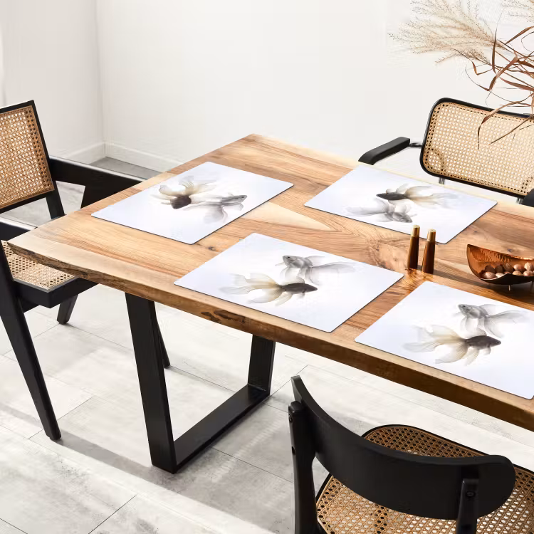Goudvissen - Modern - Wit Placemat vinyl groot -zzsfeer4_Kitchenyeah-website