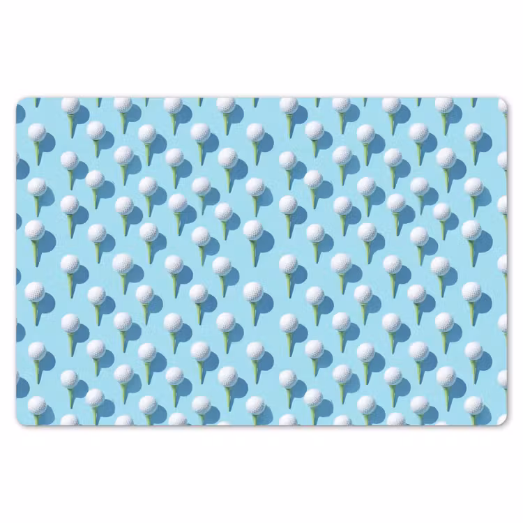 Golf - Ballen - Blauw Placemat vinyl groot 368 -zzsfeer1_Kitchenyeah-website
