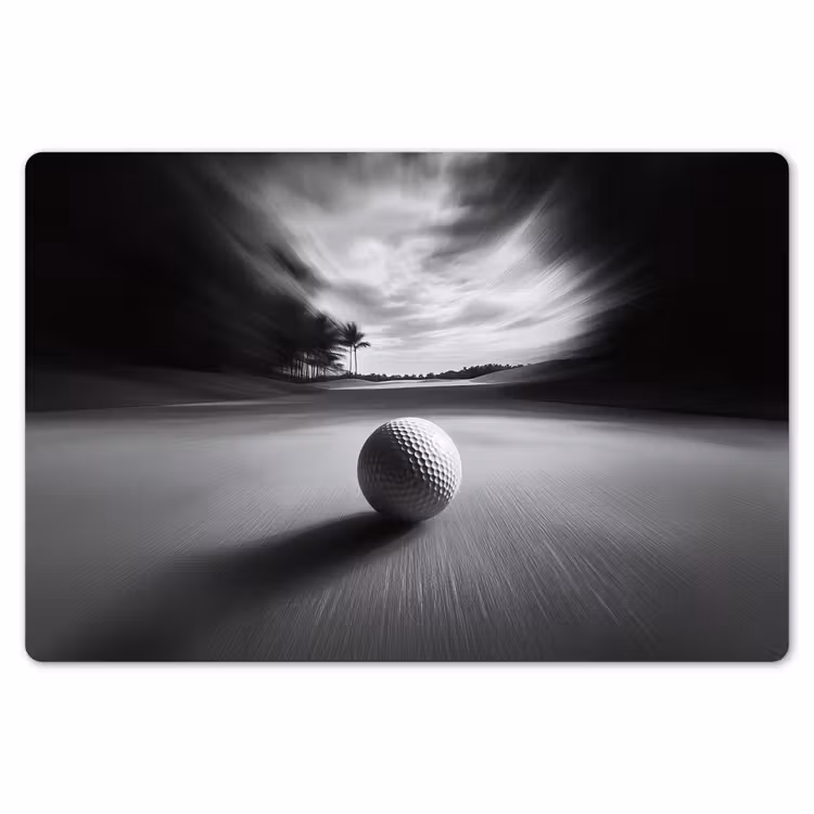 Golfbal - Wazig - Zwart Placemat vinyl groot -zzsfeer1_Kitchenyeah-website