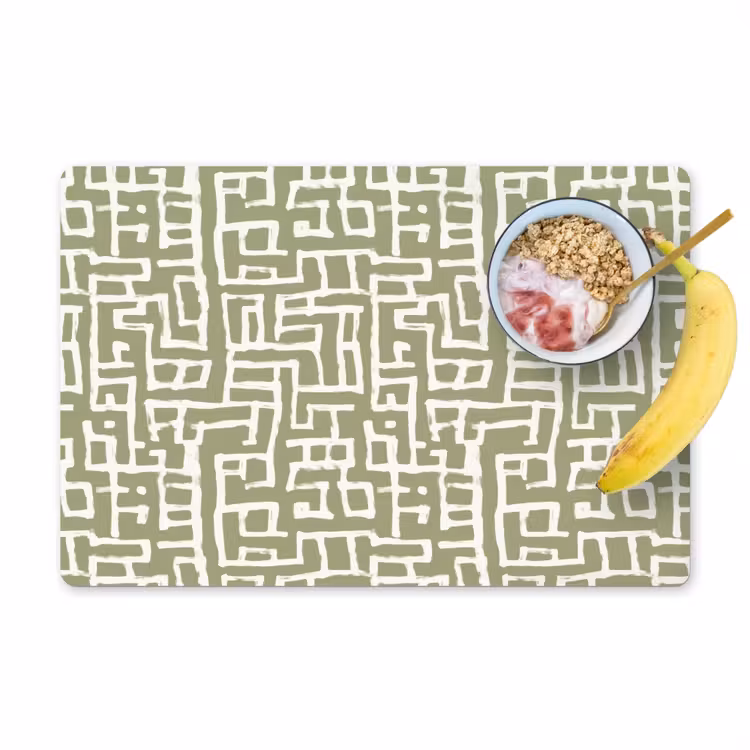 Grafisch - Patroon - Groen Placemat vinyl groot 368 -zzzproduct_Kitchenyeah-website