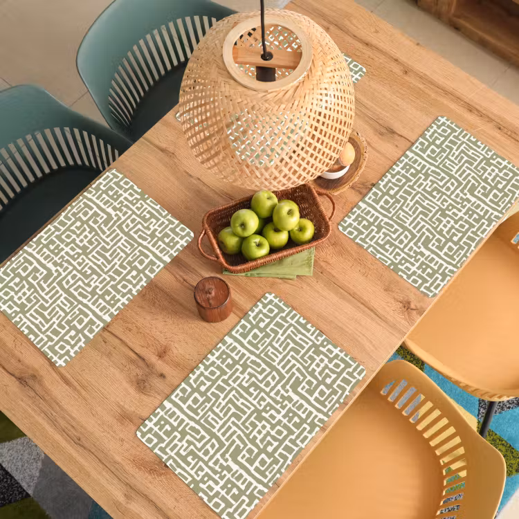 Grafisch - Patroon - Groen Placemat vinyl groot 368 -zzsfeer5_Kitchenyeah-website