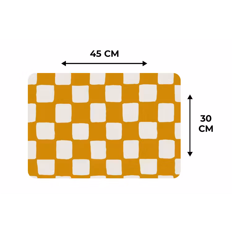 Grafisch - Patroon - Oker Placemat vinyl groot 368 -specs