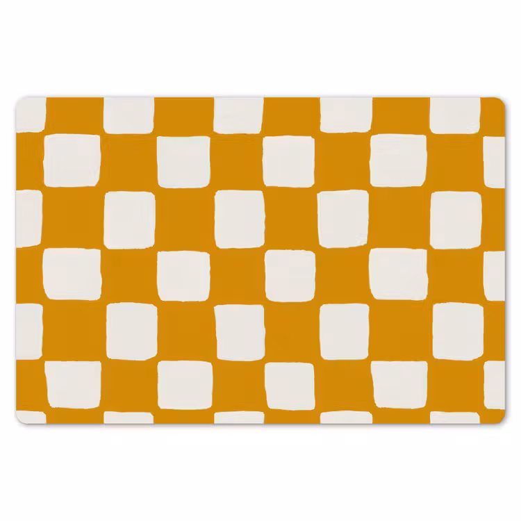 Grafisch - Patroon - Oker Placemat vinyl groot 368 -zzsfeer1_Kitchenyeah-website