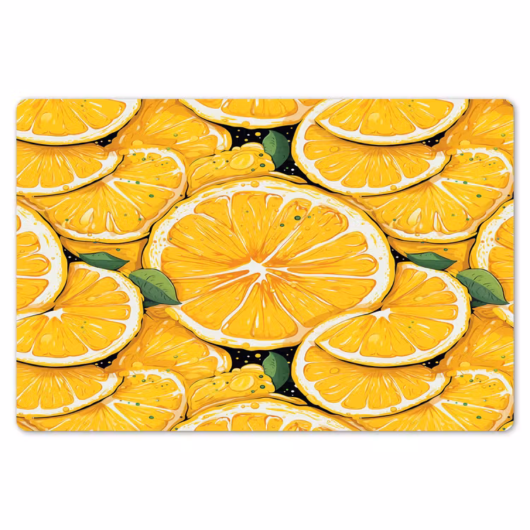 Grafisch - Citroenschijven - Blaadjes Placemat vinyl groot 368 -zzsfeer1_Kitchenyeah-website