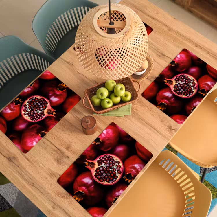 Granaatappel - Rood - Fruit Placemat vinyl groot -zzsfeer5_Kitchenyeah-website