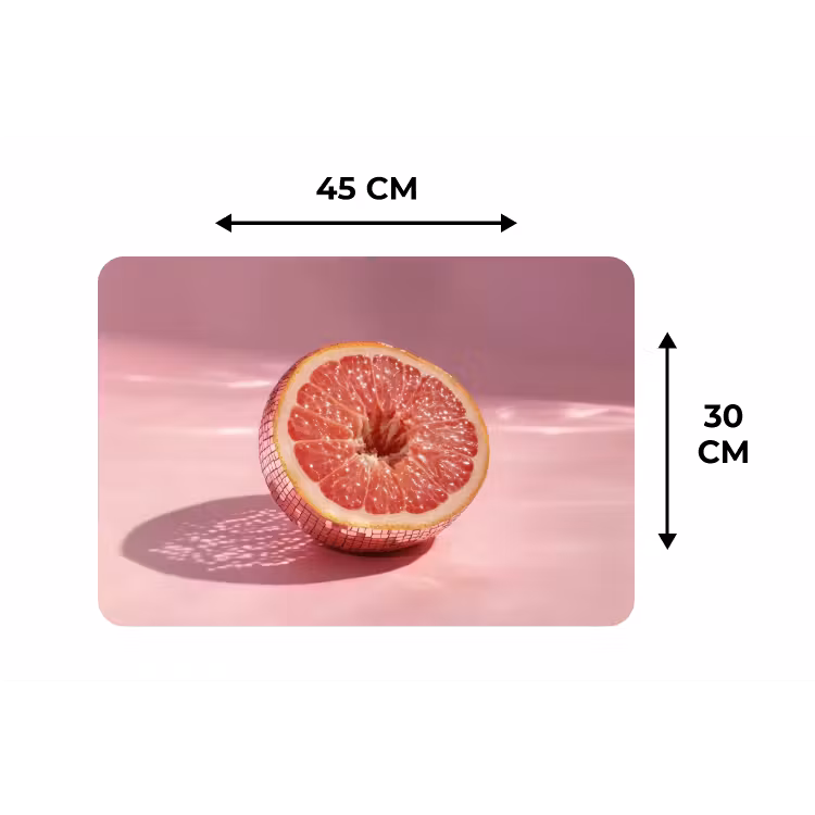 Grapefruit - Roze - Disco - Shiny Placemat vinyl groot -specs