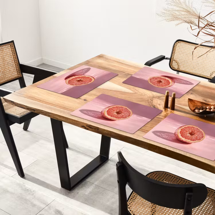 Grapefruit - Roze - Disco - Shiny Placemat vinyl groot -zzsfeer4_Kitchenyeah-website