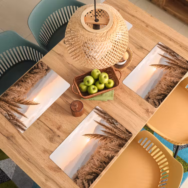 Gras - Veld - Zon - Natuur Placemat vinyl groot -zzsfeer5_Kitchenyeah-website