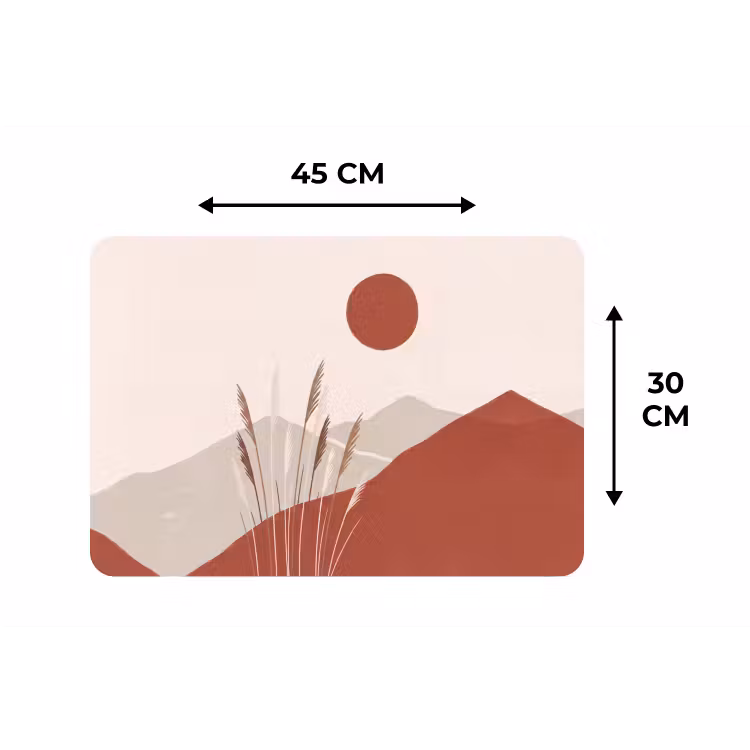 Gras - Landschap - Natuur - Abstract - Beige Placemat vinyl groot -specs