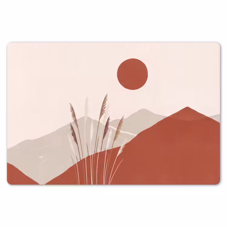 Gras - Landschap - Natuur - Abstract - Beige Placemat vinyl groot -zzsfeer1_Kitchenyeah-website