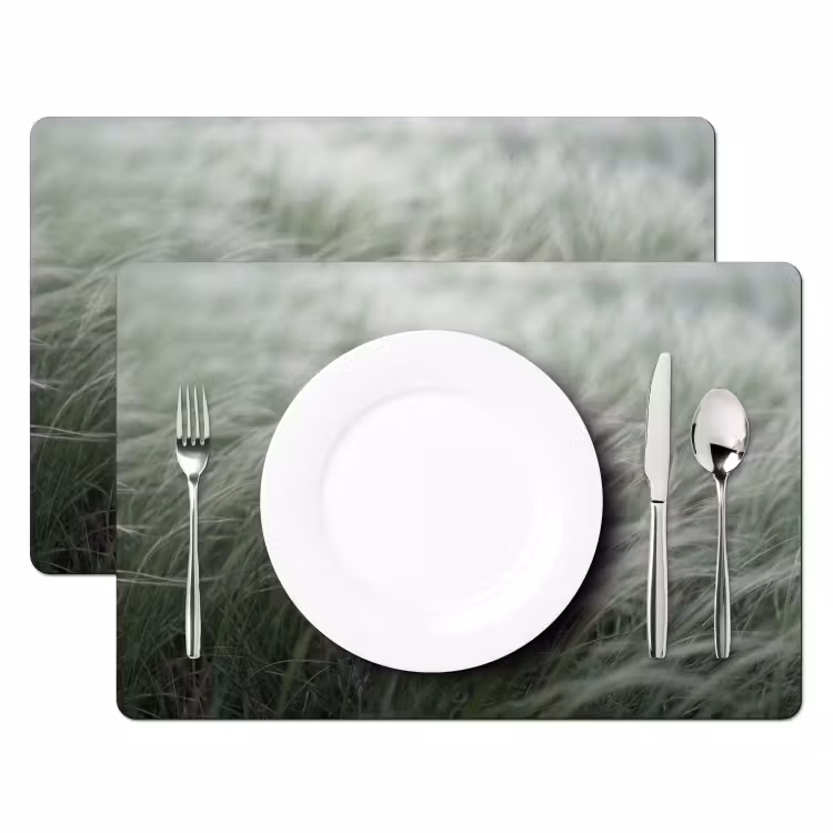 Gras - Wazig - Natuur - Groen - Zacht Placemat vinyl groot -zzsfeer2_Kitchenyeah-website