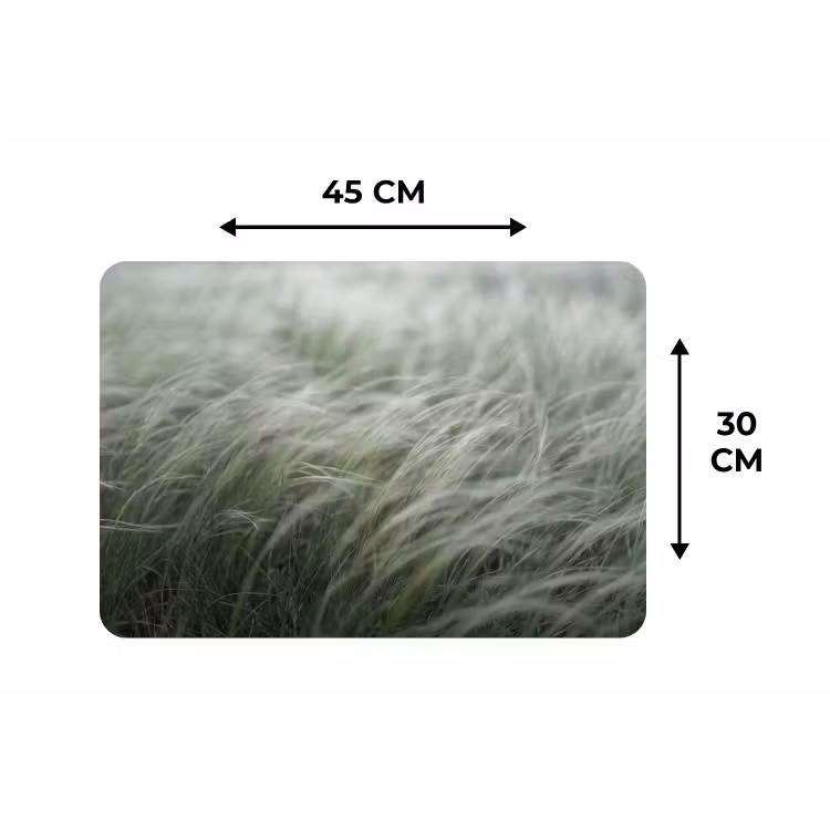 Gras - Wazig - Natuur - Groen - Zacht Placemat vinyl groot -specs