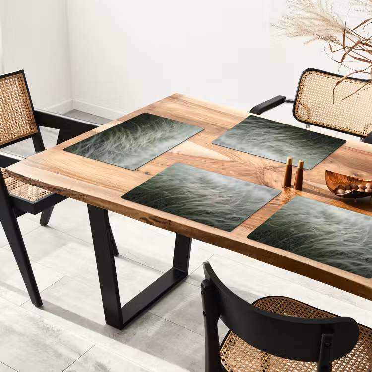 Gras - Wazig - Natuur - Groen - Zacht Placemat vinyl groot -zzsfeer4_Kitchenyeah-website