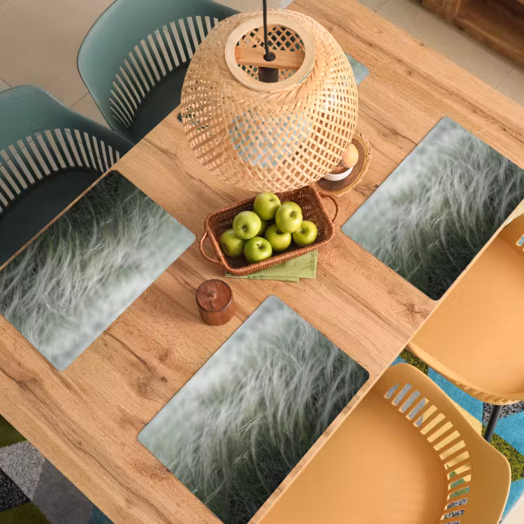 Gras - Wazig - Natuur - Groen - Zacht Placemat vinyl groot -zzsfeer5_Kitchenyeah-website