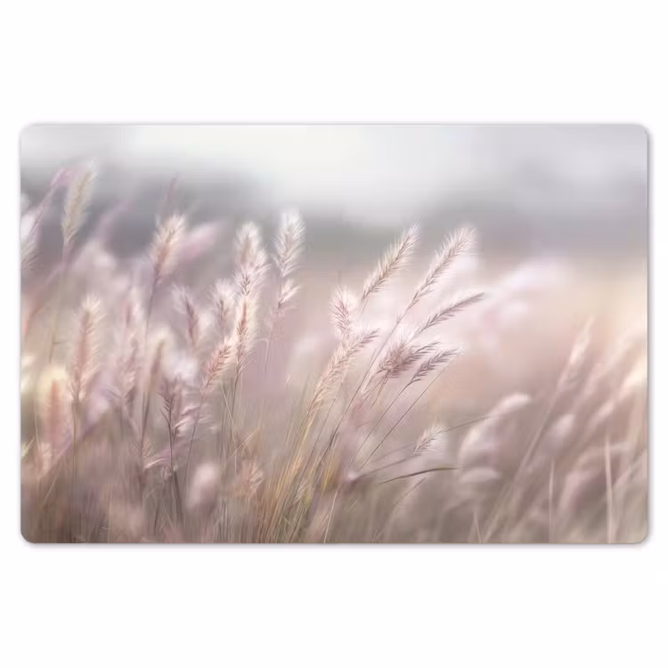 Graspluimen - Wind - Beige - Mistig Placemat vinyl groot -zzsfeer1_Kitchenyeah-website