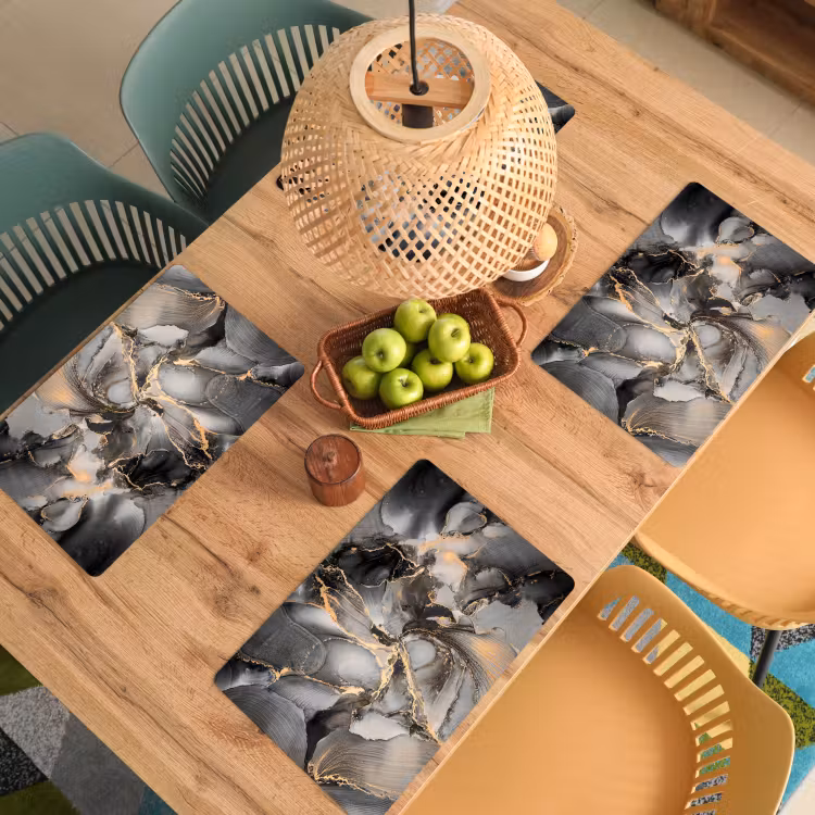 Grijs - Luxe - Goud - Marmer Placemat vinyl groot -zzsfeer5_Kitchenyeah-website
