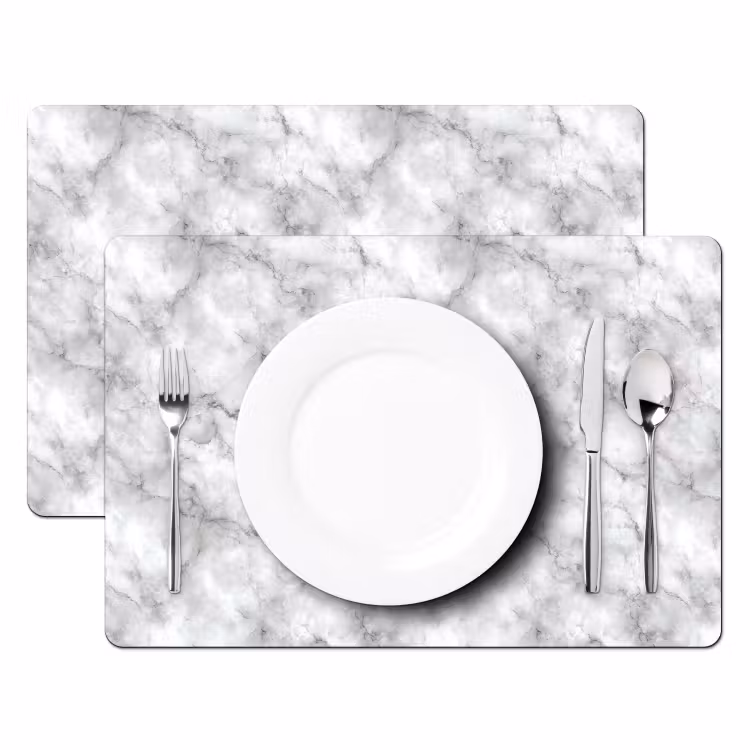 Grijs - Marmer - Klassiek - Aders Placemat vinyl groot 368 -zzsfeer2_Kitchenyeah-website