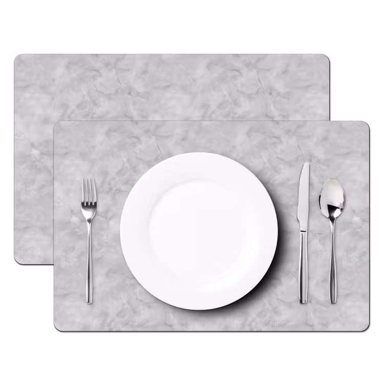 Grijs - Marmer - Mat Placemat vinyl groot 368 -zzsfeer2_Kitchenyeah-website