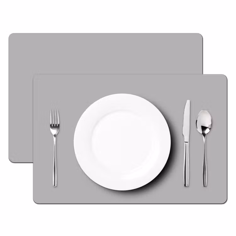 Grijs - Effen print Placemat vinyl groot 368 -zzsfeer2_Kitchenyeah-website