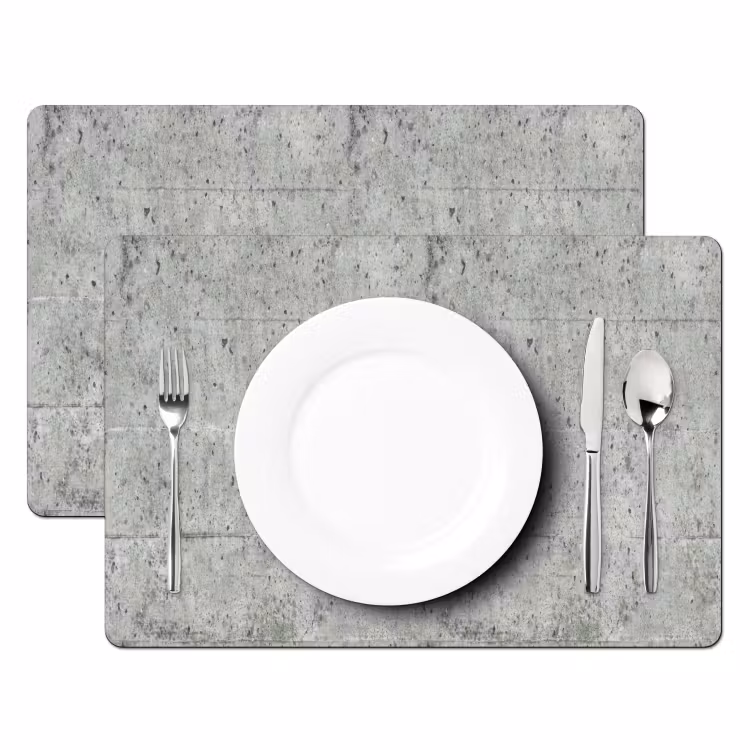 Grijs - Muur - Poriën Placemat vinyl groot 368 -zzsfeer2_Kitchenyeah-website