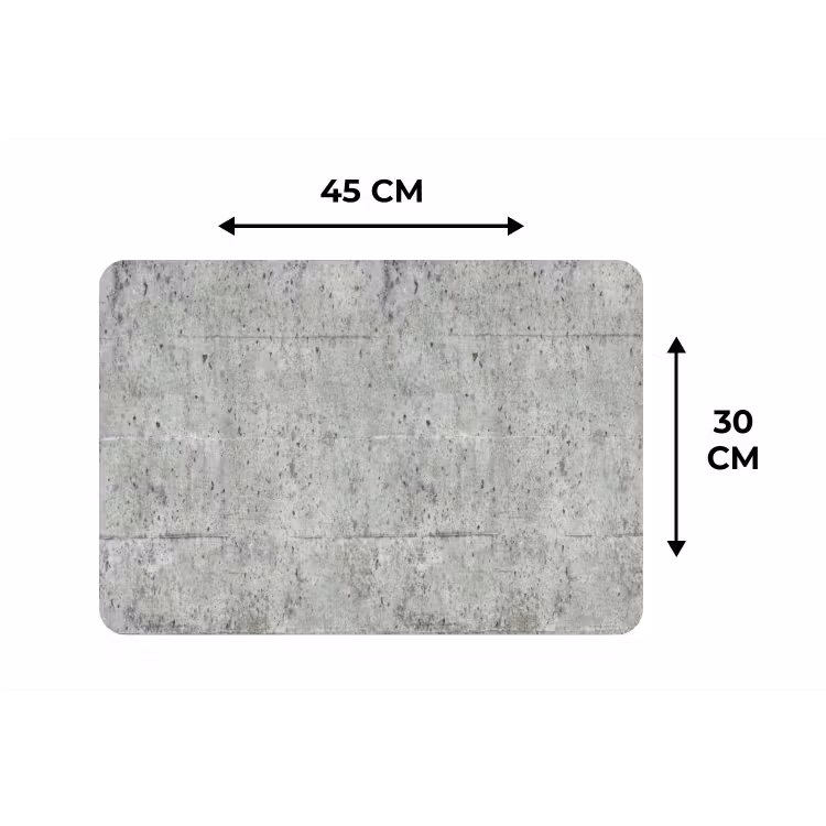 Grijs - Muur - Poriën Placemat vinyl groot 368 -specs