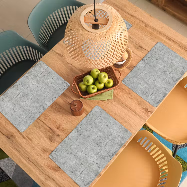 Grijs - Muur - Poriën Placemat vinyl groot 368 -zzsfeer5_Kitchenyeah-website